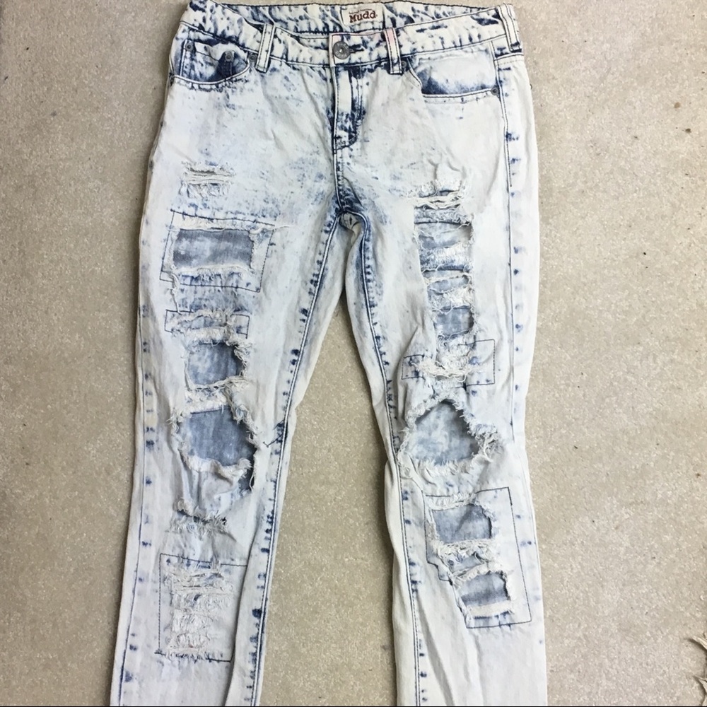 Mudd Acid Wash Distressed Jeans